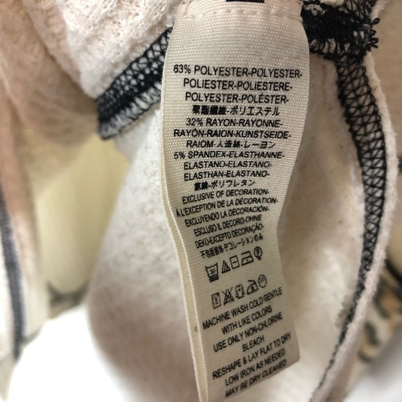 Free People Lovin Leopard Oversized Thermal Sm Tunic V Neck Top Knit Casual Boho - Picture 5 of 7